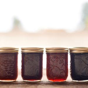 jars of homemade jam