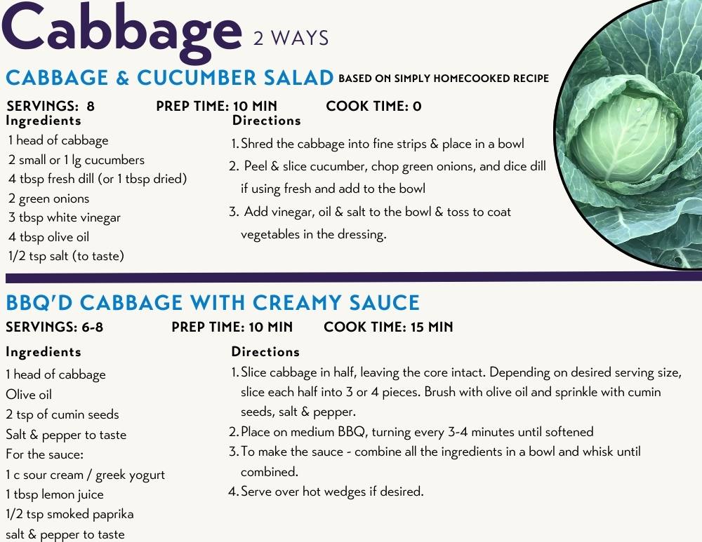 Cabagge Recipe - Forsythe Family Farms